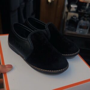 Local European Black Kids Slip-On Moccasins